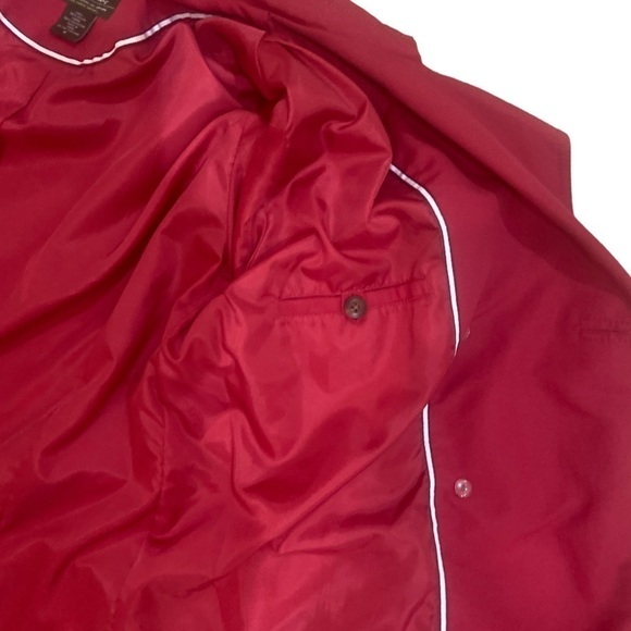 Eddie Bauer polyester cranberry outer pea coat style jacket lined size medium - Picture 9 of 14